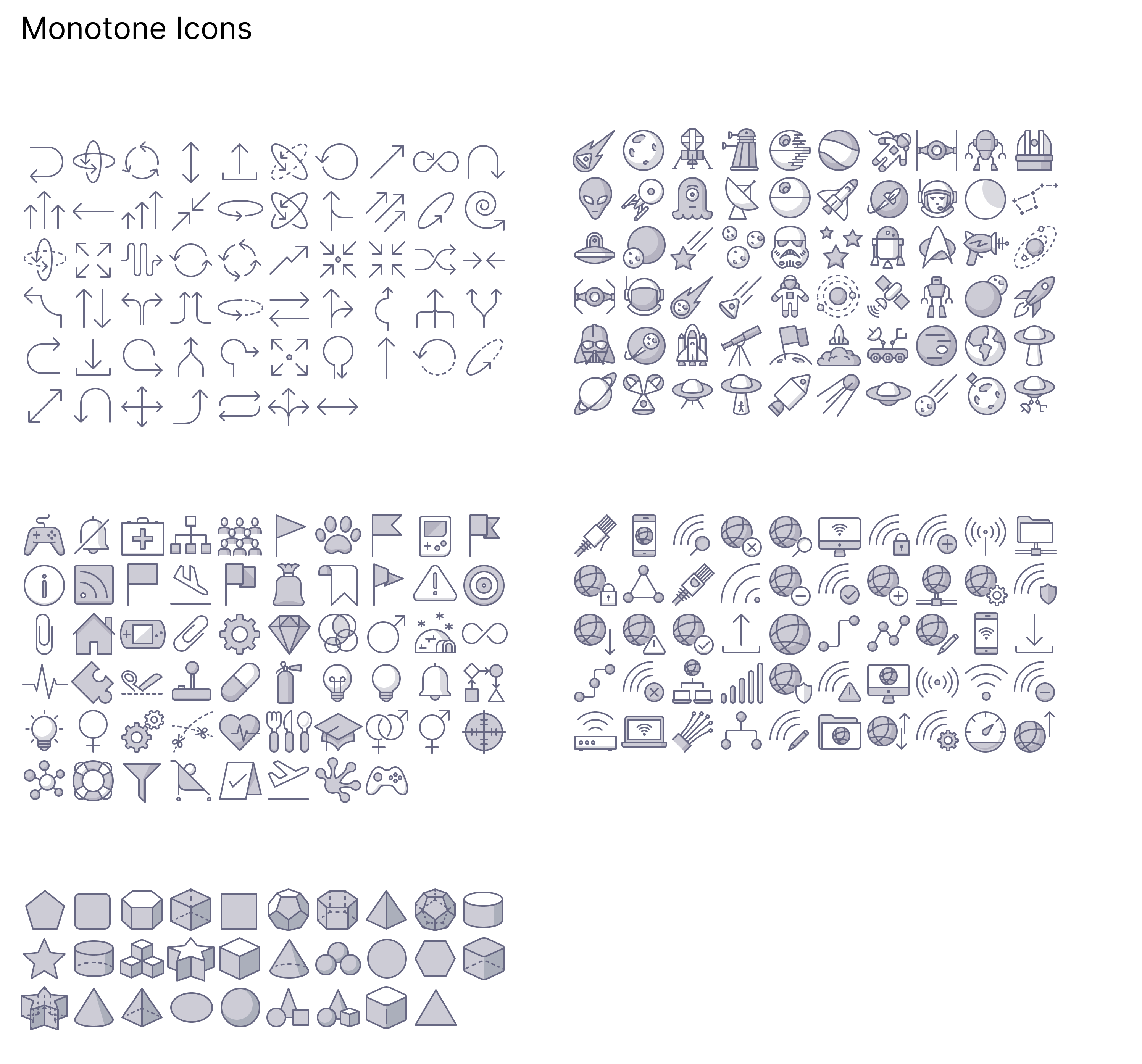 Monotone icons