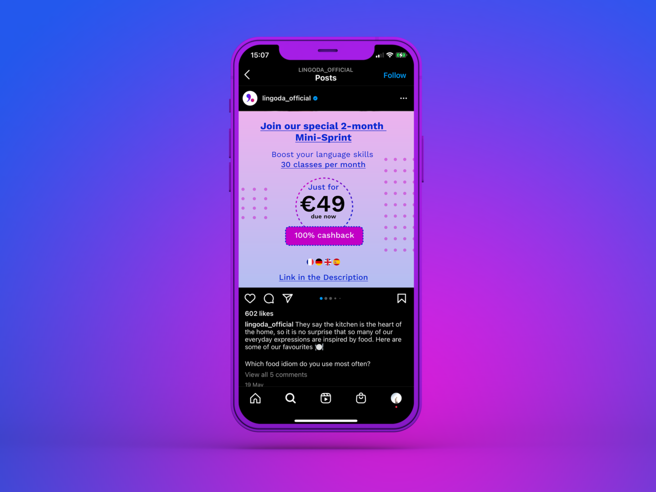 instagram mockup colors